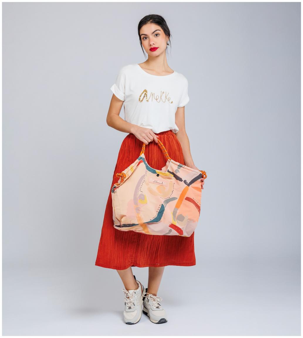 sommerliche Strandtasche orange rosa Anekke Alma Smart