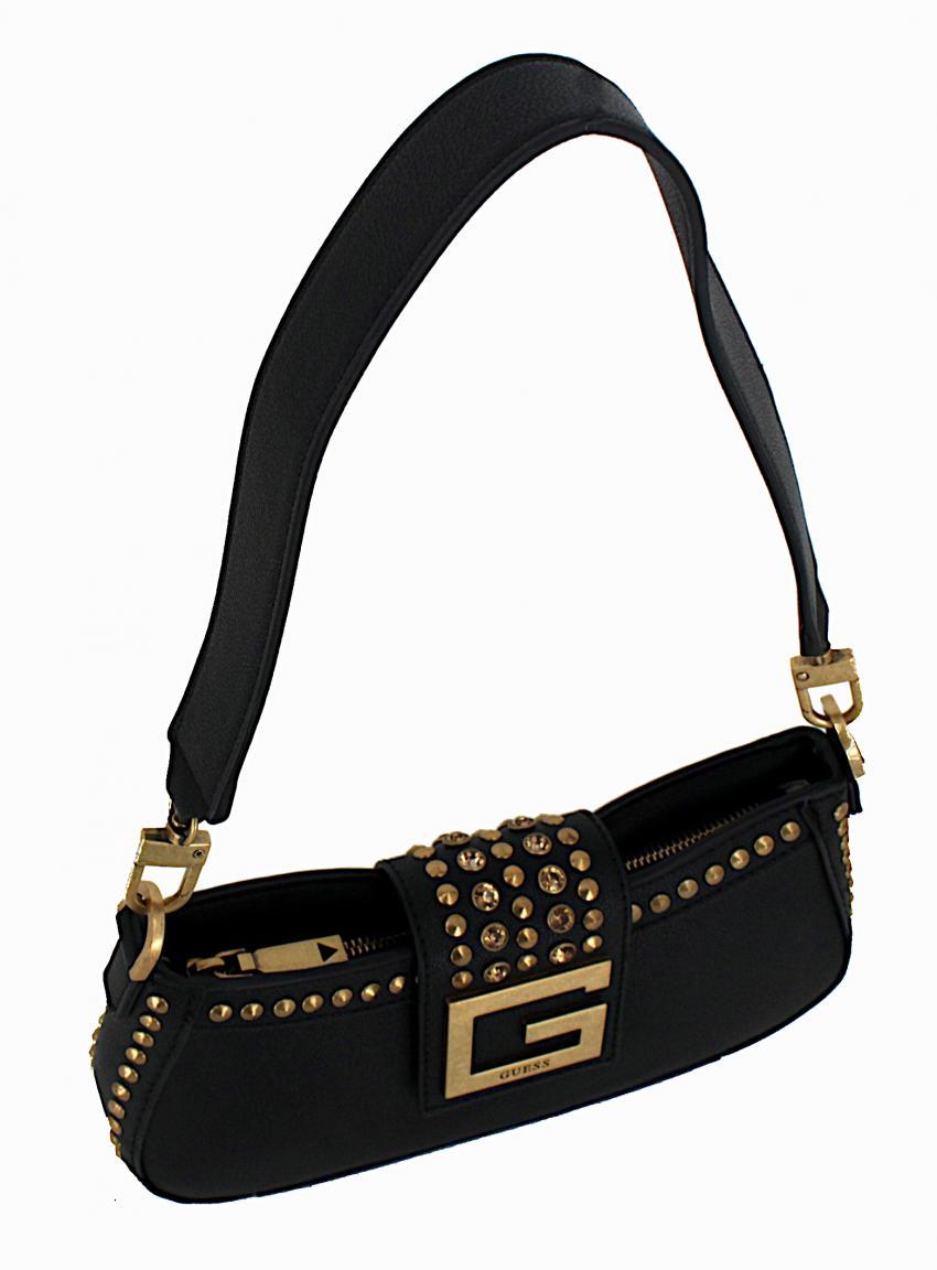 stylische Ausgehtasche Guess Bling Animalprint Pastell Rosa Phyton