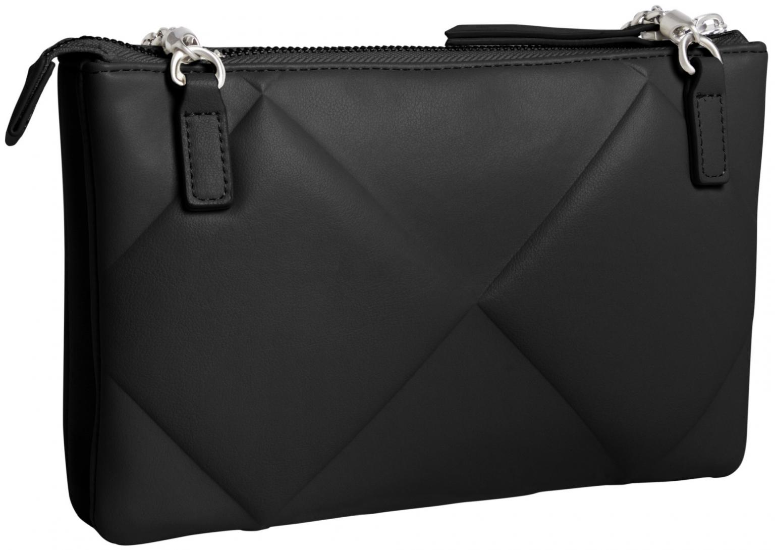 ungewöhliche Abendtasche zweigeteilt schwarz Re-Lock Calvin Klein