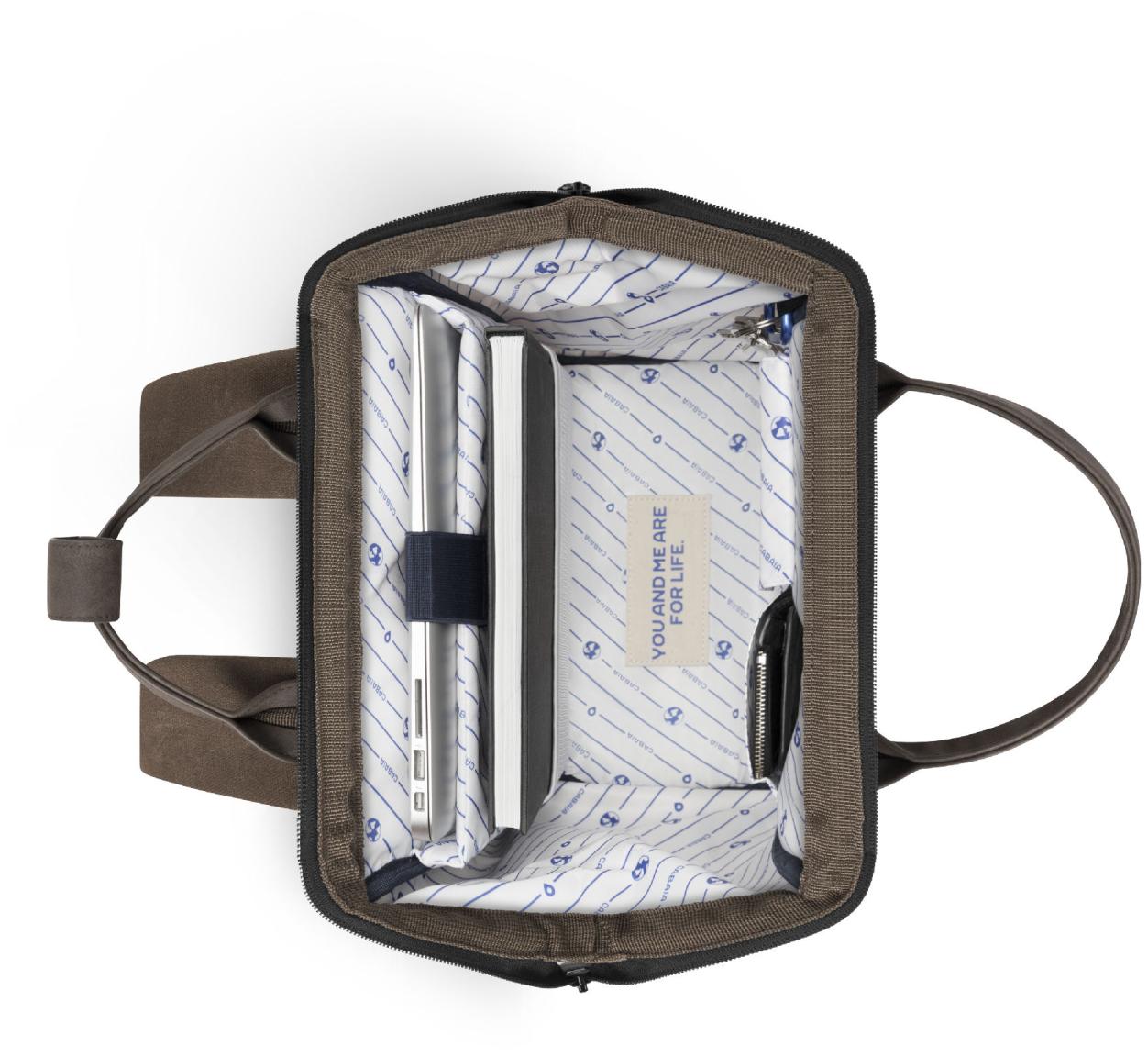 urbaner Rucksack Cabaia Soyo gewachst Medium dunkelbraun