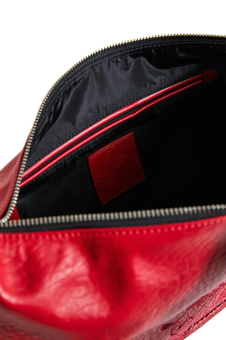 zart bestickte Moonbag rot Desigual Rising Kuwait Rojo Hobo