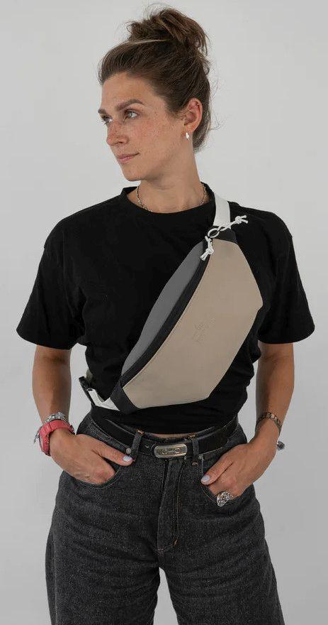 zweifärbige Hüfttasche Riley Johnny Urban Beige Grey