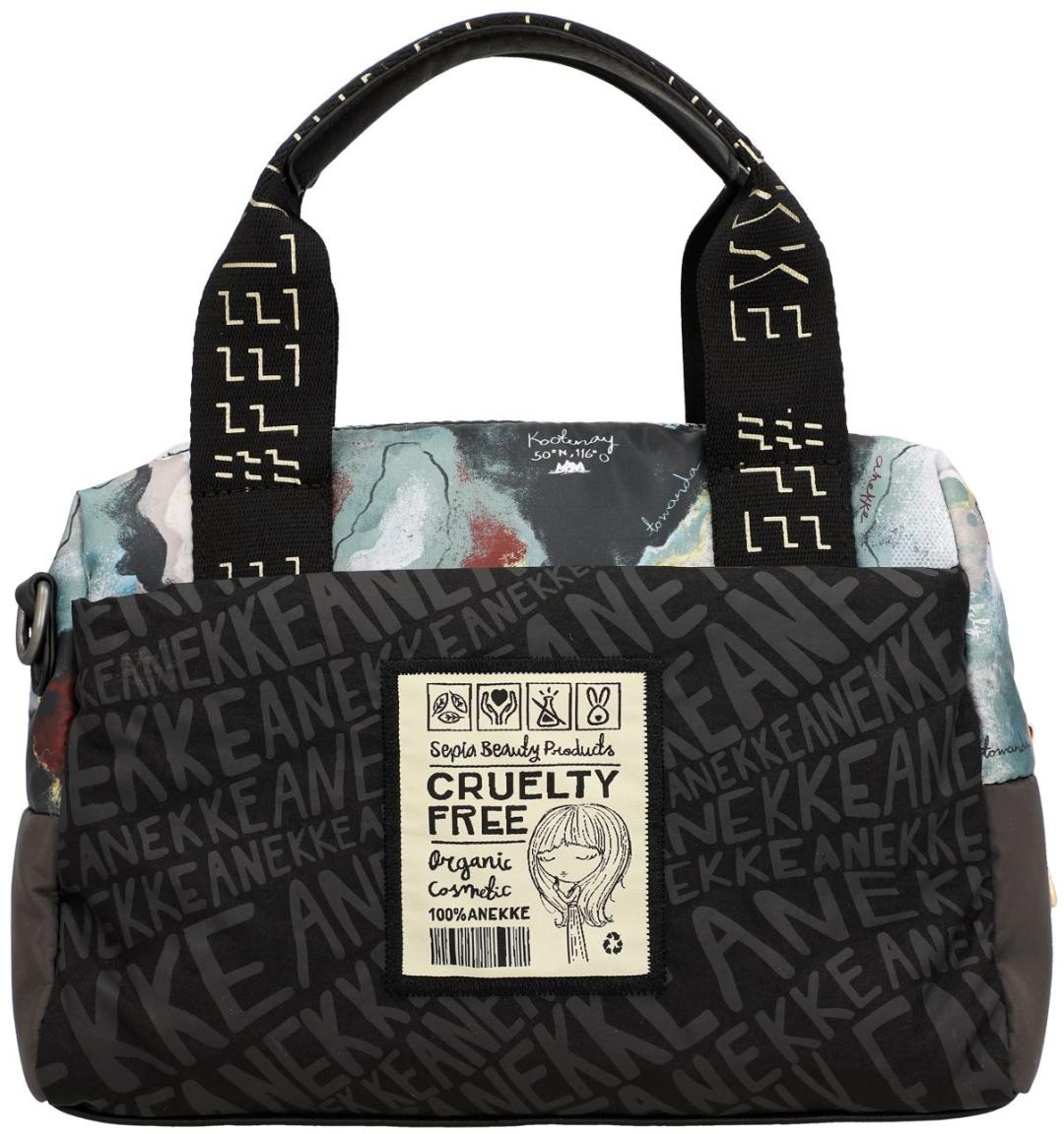 zweigeteilte Bowlingbag recycled Anekke Nature Woods Logoprint schwarz grün