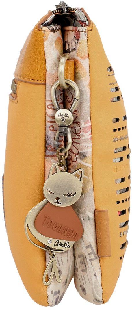 zweigeteilte Crossovertasche ockergelb Anekke Nature Pachamama Regenwald recycled