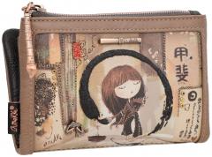 Anekke Geldbeutel Künstlerin Japan Shoen braun Print