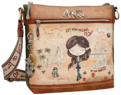 Anekke Schultertasche Peace and Love Beige