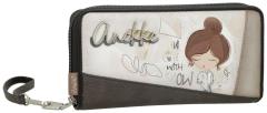 Anekke Zip Wallet Sophia Silberakzente bestickt