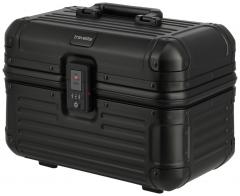 Beautycase schwarz Travelite Next Aluminium mit TSA-Schloss