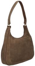 Burkely Sierra Hobo Ledertasche Velours Taupe