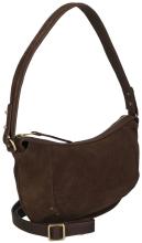 Burkely Sierra Schultertasche Leder Velours Dunkelbraun