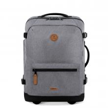 Cabaia Handgepäckskoffer mit Rucksackfunktion Soft Suitcase Getaria S Grau