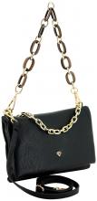 Caleidos Überschlagtasche Leder schwarz klassisch elegant