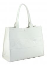 Canvasshopper hellbeige Tote Bag Crema Hey Marly Logostickerei