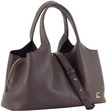 Coccinelle Nell Henkeltasche Leder Berry - Braun