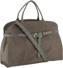 Coccinelle Sabine Suede Henkeltasche Velours Warm Taupe