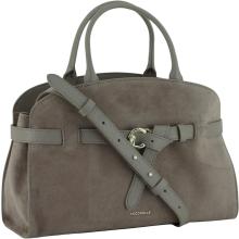 Coccinelle Sabine Suede Kurzgrifftasche Velours Warm Taupe