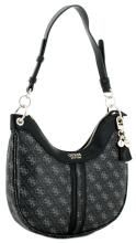 Damen Hobobag Guess Kasinta 4G Printdesign Coal Multi Grau Schwarz