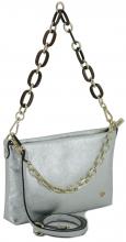 Damentasche silber Caleidos italienisch Leder