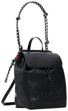 Desigual Half Logo Luena Mini Rucksack Negro - Schwarz