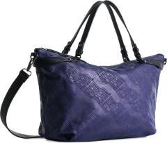 Desigual Schultertasche Azul Noche Blau Logorama Libia