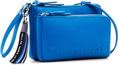 Desigual Schultertasche Mini Smartphone Half Logo Linda Azurblau