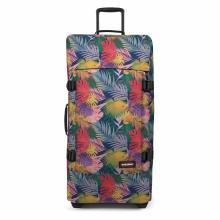 Eastpak Tranverz L Rollenreisetasche Blätter Brize Retro Navy - Bunt