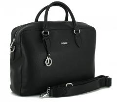 Ella L.Credi Schwarz Bürotasche abnehmbarer Anhänger