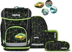 Ergobag Cubo Light Schulranzen Set CyBär Race - Sportwagen