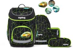 Ergobag Cubo Schulranzen Set CyBär Race - Sportwagen