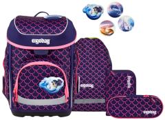 Ergobag Cubo Schulranzen Set PerlentauchBär - Violett Pink