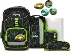 Ergobag Pack Schulrucksack Set CyBär Race - Sportwagen