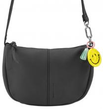 FREDsBRUDER Halbmondtasche klassisch Leder Take a Smile schwarz