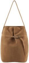 FREDsBRUDER Softly Hobo Ledertasche Velours Caramel - Mittelbraun