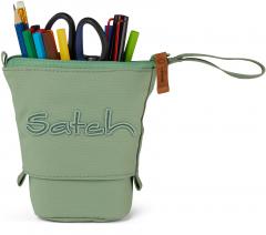 Federtasche Satch Pencil Slider Nordic Jade Green Lederdetails