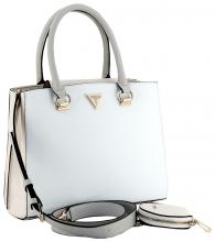 Guess Alexie White Multi Kurzgrifftasche Crossover Rosa Etuianhänger