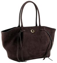 Guess Allegra Shopper Velours Espresso - Dunkelbraun
