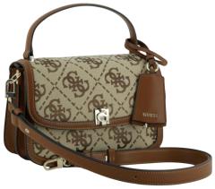 Guess Audrey Überschlagtasche Latte Logo - Braun