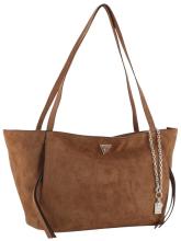 Guess Devon Henkeltasche Velours Cognac - Braun