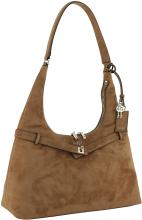Guess Ella Beuteltasche Velours Cognac - Braun