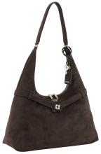 Guess Ella Beuteltasche Velours Espresso - Dunkelbraun