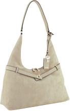 Guess Ella Beuteltasche Velours Taupe - Hellbeige