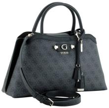 Guess Lindsey Kurzgrifftasche Coal Logo - Grau