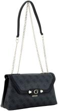 Guess Lindsey Überschlagtasche Coal Logo - Grau