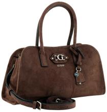 Guess Samantha Kurzgrifftasche Velours Braun