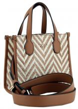 Handtasche Guess Silvana Mini Cognac Stickerei