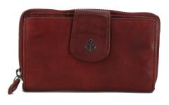 Harbour 2nd Geldtasche dunkelrot Zip Linn Red Smooth Plain