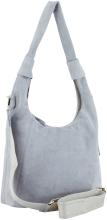 Harbour 2nd Laurine Hobobag Velours Frost - Hellgrau