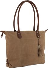 Harbour 2nd Sofia L Totebag Velours Hazelnut - Hellbraun