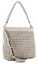 Hobobag Guess Sicilia Sand Beigeton Flechtdesign
