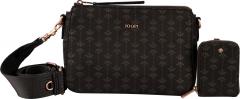 Joop Perlon Schultertasche Black mit Schimmer Jasmina Collana Tessuto